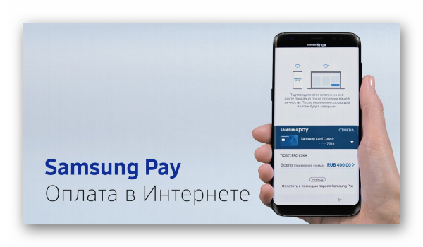 Картинка Оплата в Интернете через Samsung Pay
